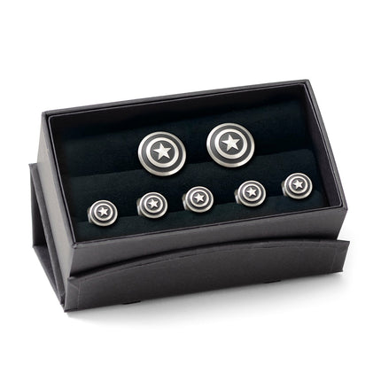 Marvel Captain America Shield Stainless Steel 5-Stud Set Marvel Stud Set - Paul Malone.com