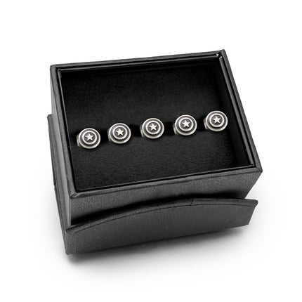 Marvel Captain America Shield Stainless Steel 5-Studs Marvel Studs - Paul Malone.com