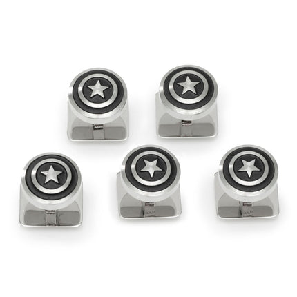 Marvel Captain America Shield Stainless Steel 5-Studs Marvel Studs - Paul Malone.com