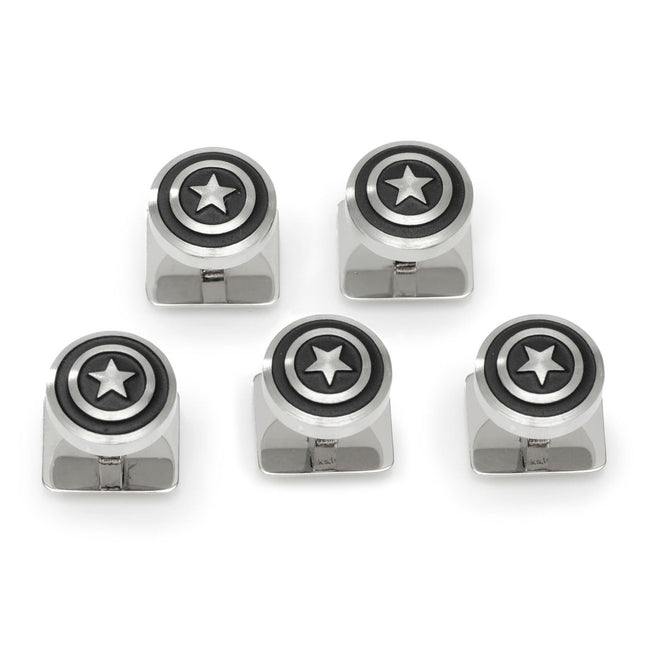 Marvel Captain America Shield Stainless Steel 5-Studs Marvel Studs - Paul Malone.com