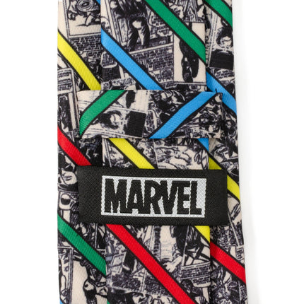 Marvel Comic Stripe Tan Men's Tie Marvel Ties - Paul Malone.com