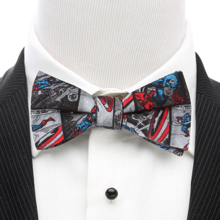 Marvel Captain America Comic Gray Men's Bow Tie Cufflinks.com Bowtie - Paul Malone.com