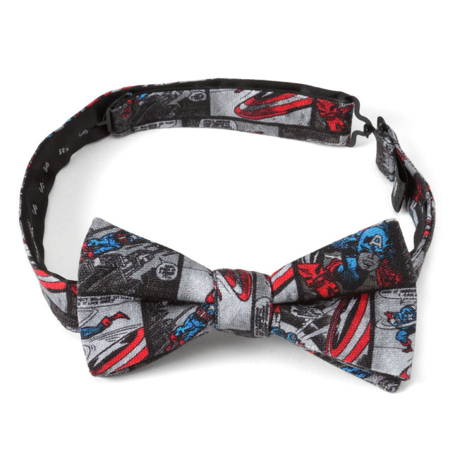 Marvel Captain America Comic Gray Men's Bow Tie Cufflinks.com Bowtie - Paul Malone.com