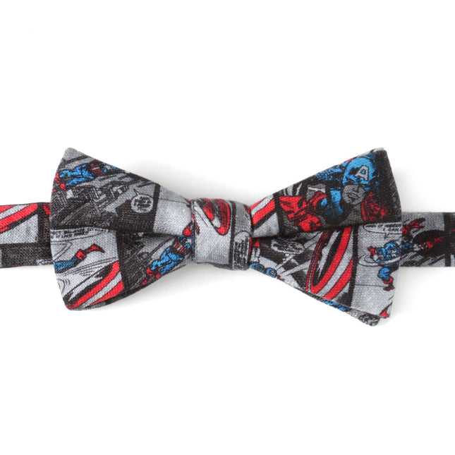 Marvel Captain America Comic Gray Men's Bow Tie Cufflinks.com Bowtie - Paul Malone.com