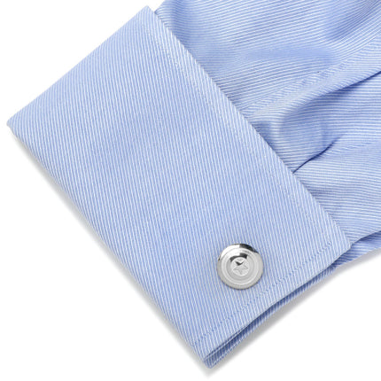 Marvel Captain America Shield Sterling Silver 3D Cufflinks Marvel Cufflinks - Paul Malone.com