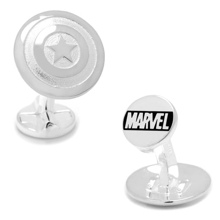 Marvel Captain America Shield Sterling Silver 3D Cufflinks Marvel Cufflinks - Paul Malone.com