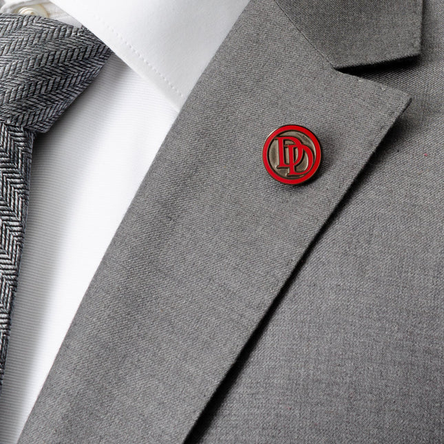 Marvel Daredevil Men’s Black Tie and Embossed Logo Lapel Pin Gift Set Marvel Ties - Paul Malone.com