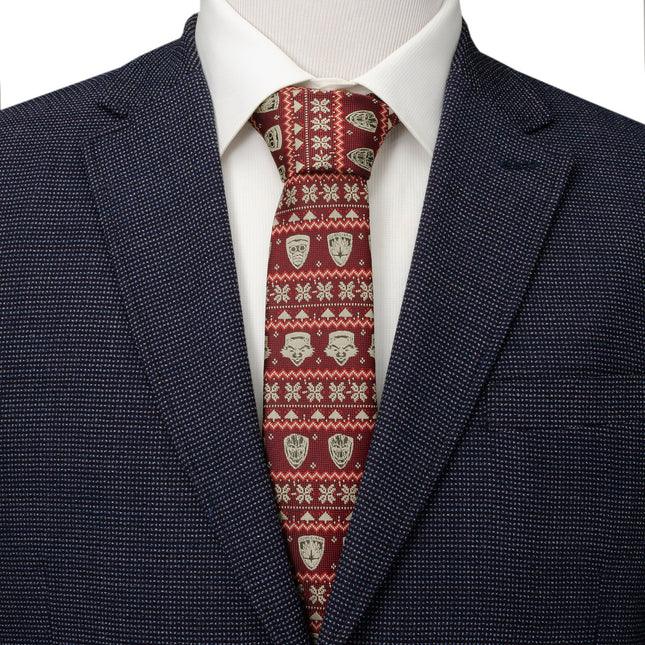 Marvel Guardians of the Galaxy Fair Isle Red Men's Tie Marvel Ties - Paul Malone.com