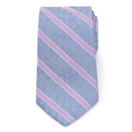 Marvel Comics Blue and Pink Stripe Silk Men's Tie Marvel Ties - Paul Malone.com