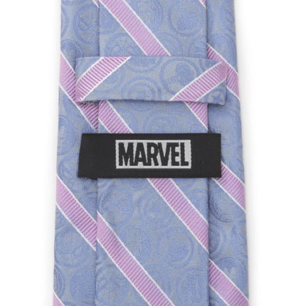 Marvel Comics Blue and Pink Stripe Silk Men's Tie Marvel Ties - Paul Malone.com