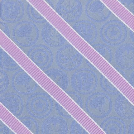 Marvel Comics Blue and Pink Stripe Silk Men's Tie Marvel Ties - Paul Malone.com