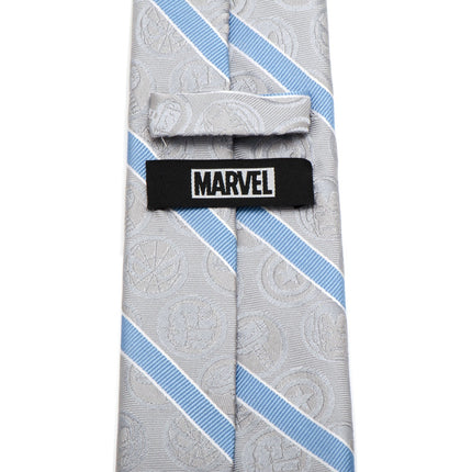 Marvel Comics Gray and Blue Stripe Men's Tie Marvel Ties - Paul Malone.com
