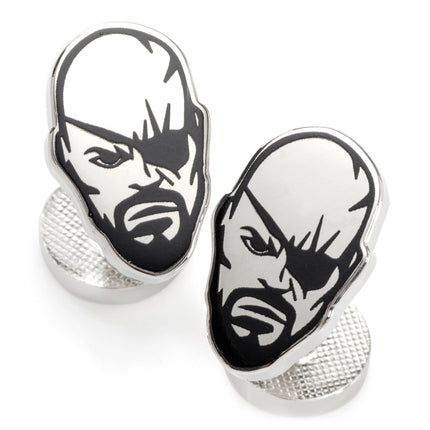 Marvel Nick Fury Silver Cufflinks Marvel Cufflinks - Paul Malone.com