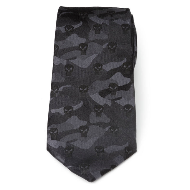 Marvel The Punisher Camo Black Silk Men's Tie Marvel Ties - Paul Malone.com