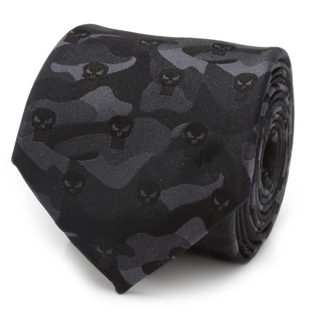 Marvel The Punisher Camo Black Silk Men's Tie Marvel Ties - Paul Malone.com