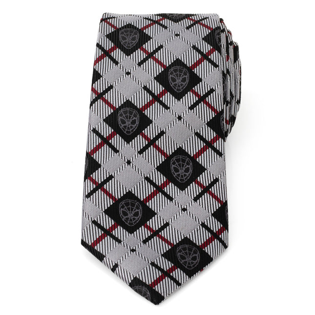 Marvel Spider-Man Plaid Black Men's Tie Marvel Ties - Paul Malone.com