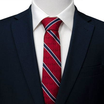 Marvel Spider-Man Red and Navy Stripe Men's Tie Marvel Ties - Paul Malone.com