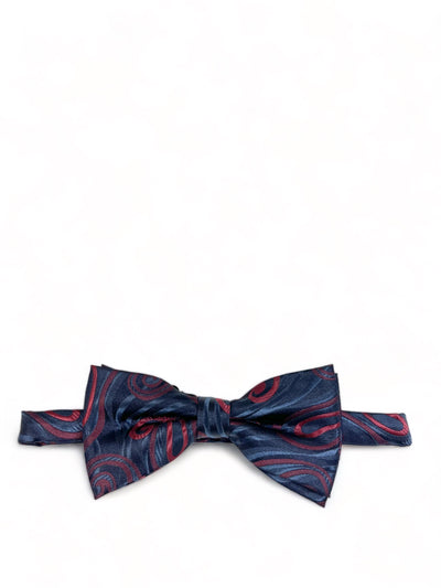 Navy Red Wild Paisley Design Bow Tie Paul Malone Bow Ties - Paul Malone.com