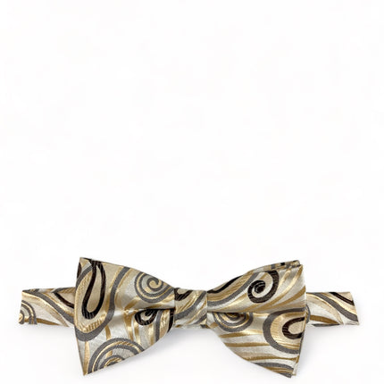 Beige Wild Paisley Design Bow Tie Paul Malone Bow Ties - Paul Malone.com