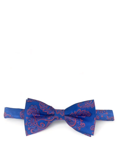 Blue Pink Formal Paisley Bow Tie Paul Malone Bow Ties - Paul Malone.com
