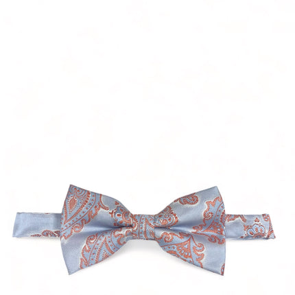 Light Blue Formal Paisley Bow Tie Paul Malone Bow Ties - Paul Malone.com