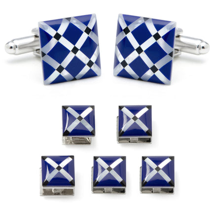 Mother of Pearl Diamond 5-Stud Set Ox and Bull Trading Co. Stud Set - Paul Malone.com