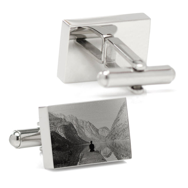 Custom Engraved Block Photo Cufflinks Cufflinks.com Cufflinks - Paul Malone.com