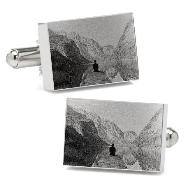 Custom Engraved Block Photo Cufflinks Cufflinks.com Cufflinks - Paul Malone.com