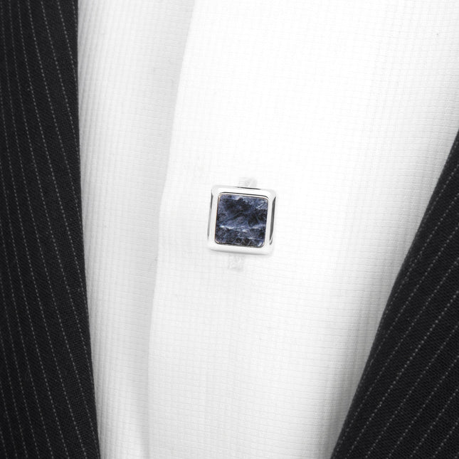 Silver and Sodalite JFK Presidential Studs Ox and Bull Trading Co. Studs - Paul Malone.com