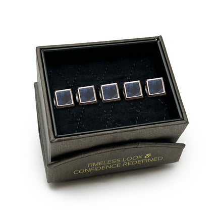 Silver and Sodalite JFK Presidential Studs Ox and Bull Trading Co. Studs - Paul Malone.com