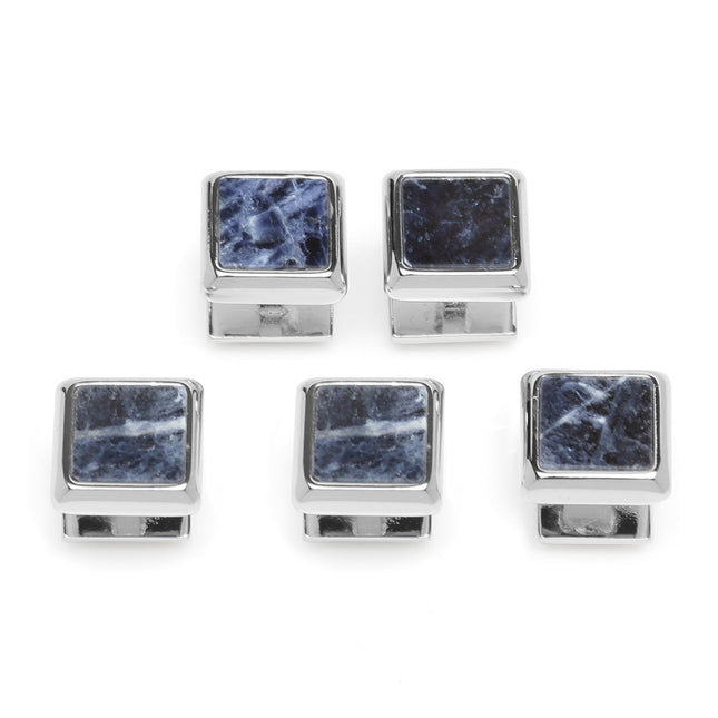 Silver and Sodalite JFK Presidential Studs Ox and Bull Trading Co. Studs - Paul Malone.com