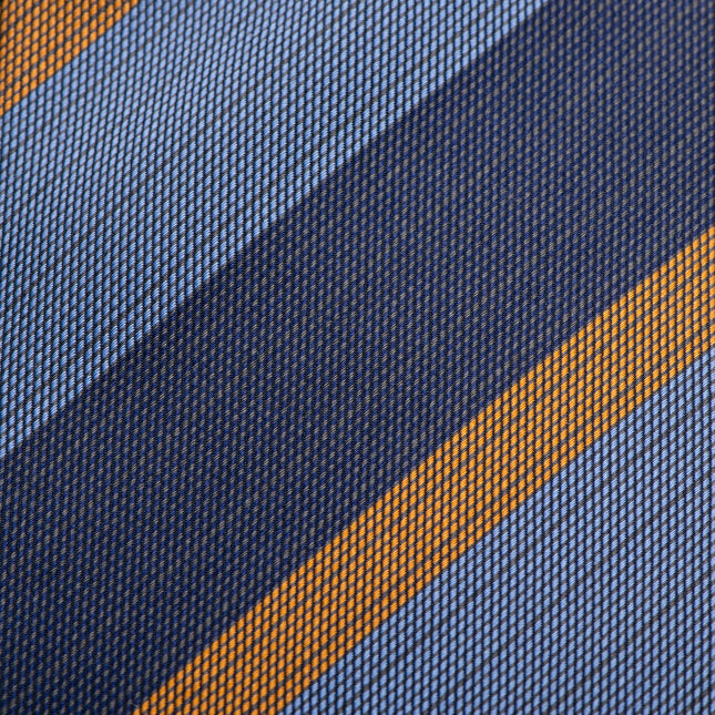 The Andrew Tie (Blue Orange Stripe Men's Tie) Ox and Bull Trading Co. Ties - Paul Malone.com