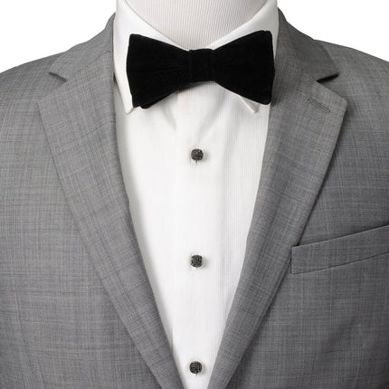 Black Stainless Steel Black Pave Crystal 5-Studs Ox and Bull Trading Co. Studs - Paul Malone.com