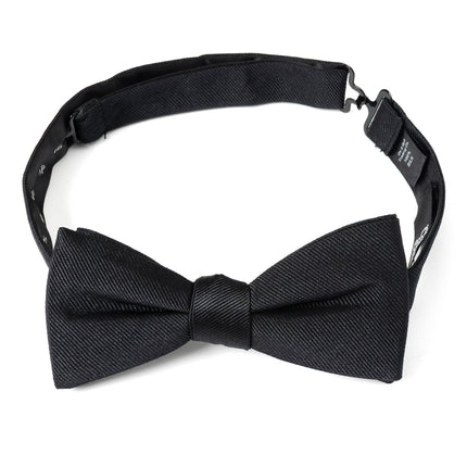 Black Silk Bow Pre-Tie Cufflinks.com Bowtie - Paul Malone.com