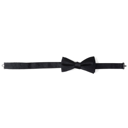 Black Silk Bow Pre-Tie Cufflinks.com Bowtie - Paul Malone.com