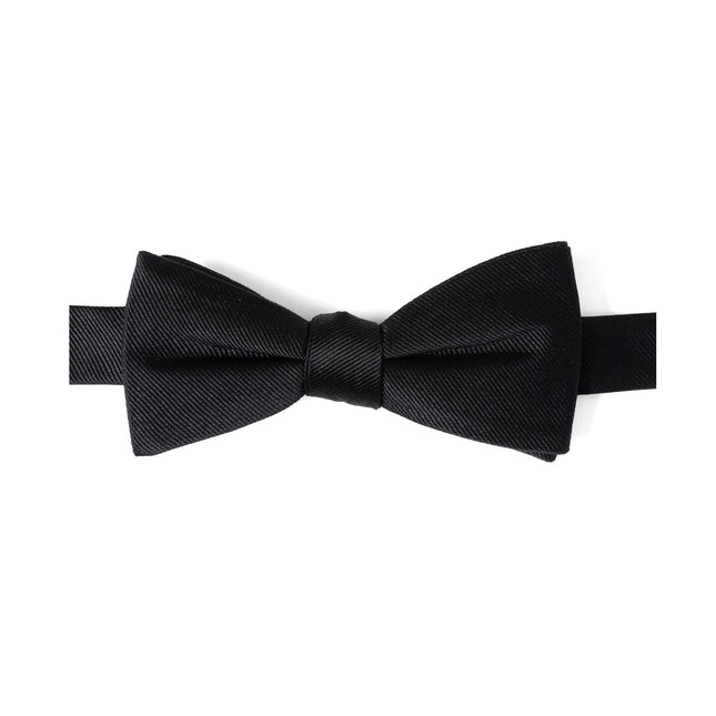 Black Silk Bow Pre-Tie Cufflinks.com Bowtie - Paul Malone.com