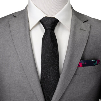 Black Floral Men's Tie Ox and Bull Trading Co. Ties - Paul Malone.com