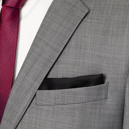 Black Silk Pocket Square Ox and Bull Trading Co. Ties - Paul Malone.com