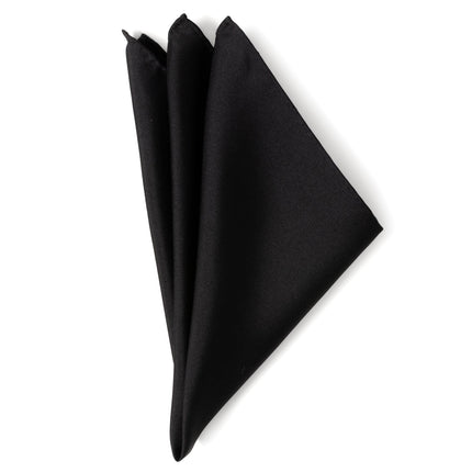Black Silk Pocket Square Ox and Bull Trading Co. Ties - Paul Malone.com