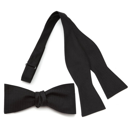 Black Formal Pinstripe Silk Bow Tie Cufflinks.com Bowtie - Paul Malone.com