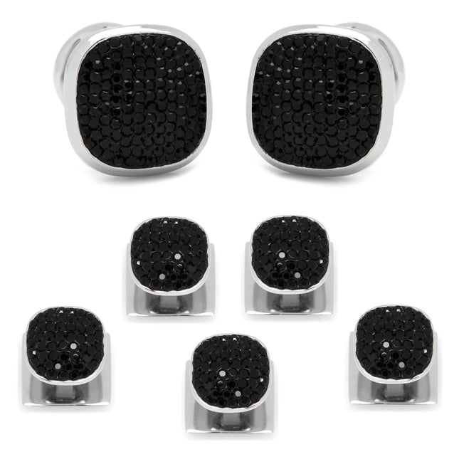 Stainless Steel Black Pave Crystal 5-Stud Set Ox and Bull Trading Co. Stud Set - Paul Malone.com