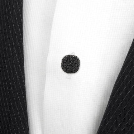 Stainless Steel with Black Pave Crystal 5-Studs Ox and Bull Trading Co. Studs - Paul Malone.com