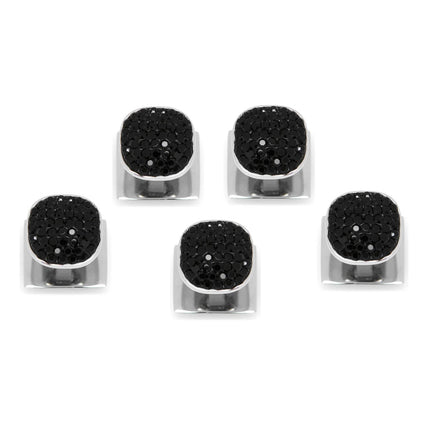 Stainless Steel with Black Pave Crystal 5-Studs Ox and Bull Trading Co. Studs - Paul Malone.com