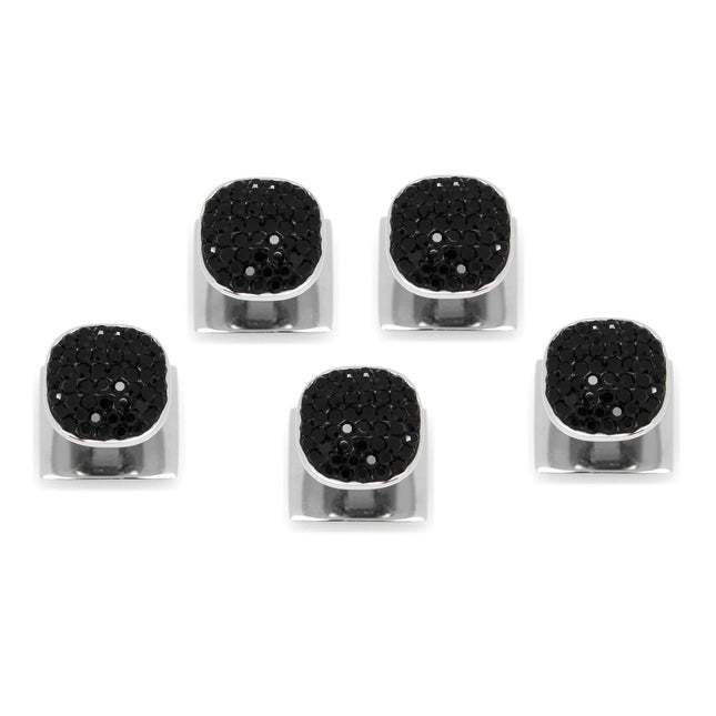 Stainless Steel with Black Pave Crystal 5-Studs Ox and Bull Trading Co. Studs - Paul Malone.com