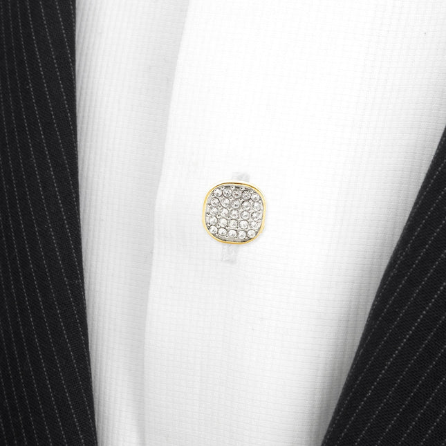 Gold Stainless Steel White Pave Crystal 5-Studs Ox and Bull Trading Co. Studs - Paul Malone.com