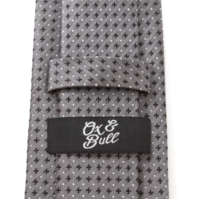 Gray Cross Dot-Men's Tie Ox and Bull Trading Co. Ties - Paul Malone.com