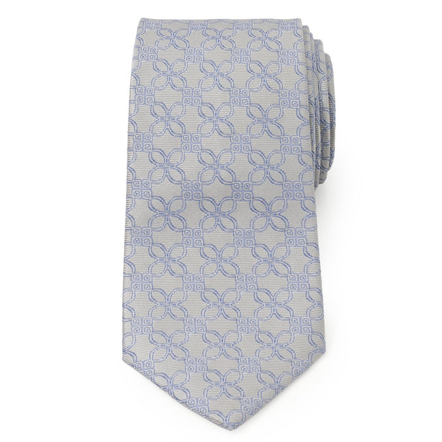 Gray Blue Art Deco Men's Tie Ox and Bull Trading Co. Ties - Paul Malone.com
