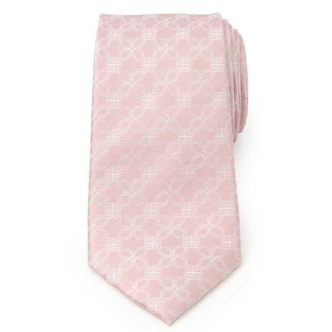 Pink Art Deco Men's Tie Cufflinks.com Tie - Paul Malone.com