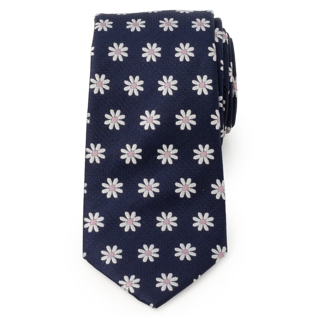 Daisy Navy Blue Men's Tie Ox and Bull Trading Co. Ties - Paul Malone.com