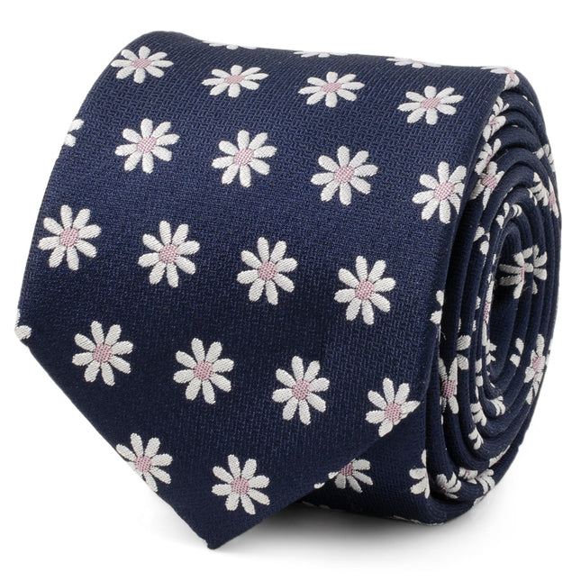 Daisy Navy Blue Men's Tie Ox and Bull Trading Co. Ties - Paul Malone.com